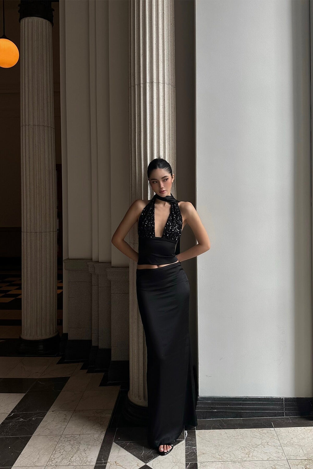 rovente_Black_Satin_Low_Waist_Long_Straight_Women's_Acetate_Blend_Bodycon_Skirts_862561302252_MISSTT