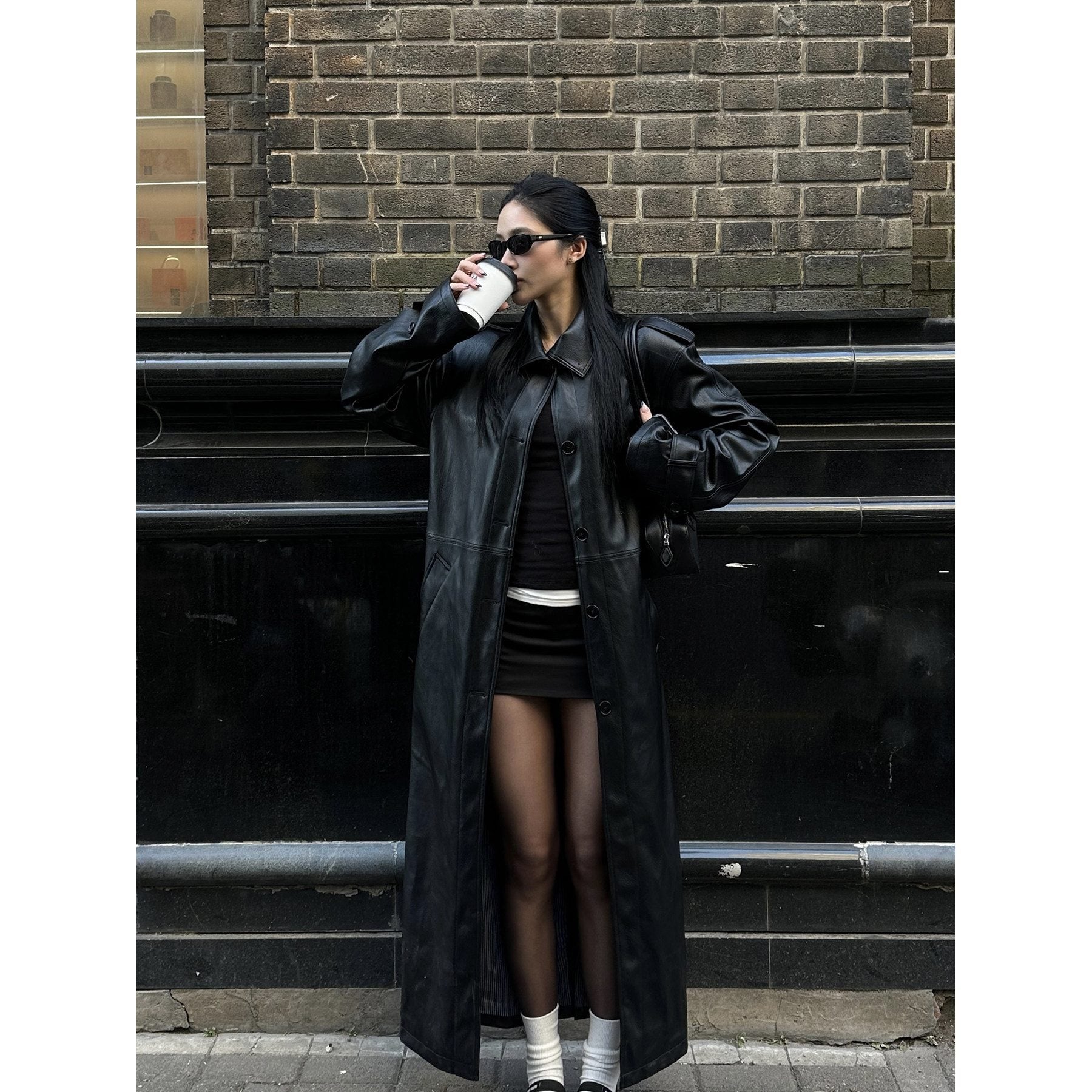 rovente_Black_Stand_Collar_Oversized_Straight_Cut_Slanted_Pocket_Women's_Pu_Trench_Coats_999610981880_MISSTT