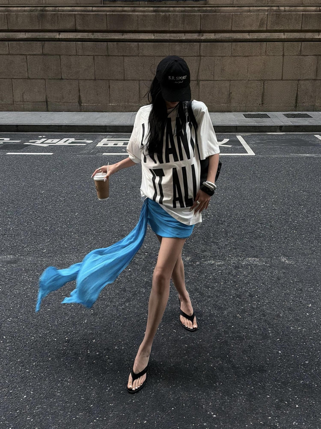 rovente Blue Sash Low Rise Vintage Bodycon Slim Fit Women's Mini Skirts