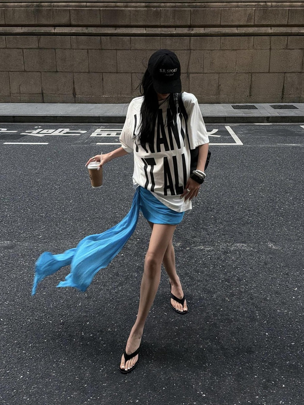 rovente Blue Sash Low Rise Vintage Bodycon Slim Fit Women's Mini Skirts