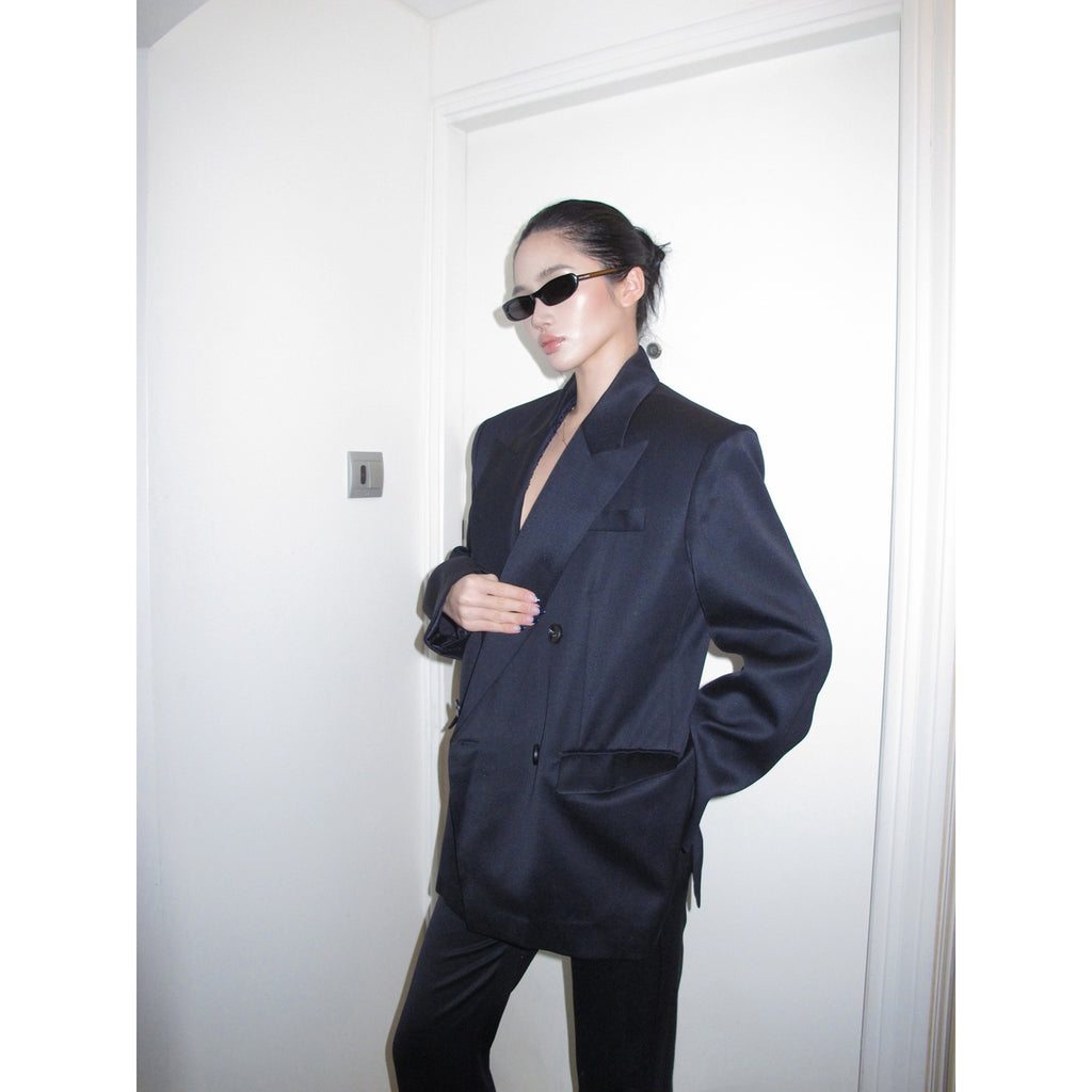 rovente_Blue_Structured_Lines_Padded_Shoulders_Notch_Lapel_Women's_Wool_Blazers_1003175371326_MISSTT
