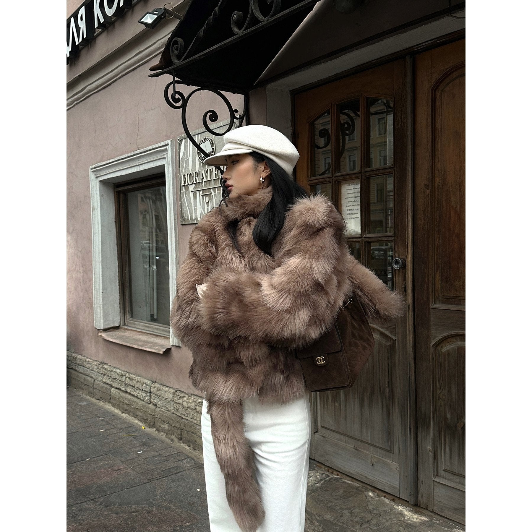 rovente_Coffee_Brown_Elegant_Plush_Hidden_Button_Women's_Faux_Fur_Coats_983650107315_MISSTT