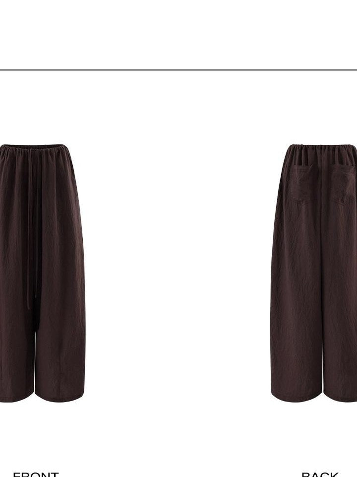 rovente Coffee Resort Relaxed Drapey Women's Lightweight Palazzo Pants
