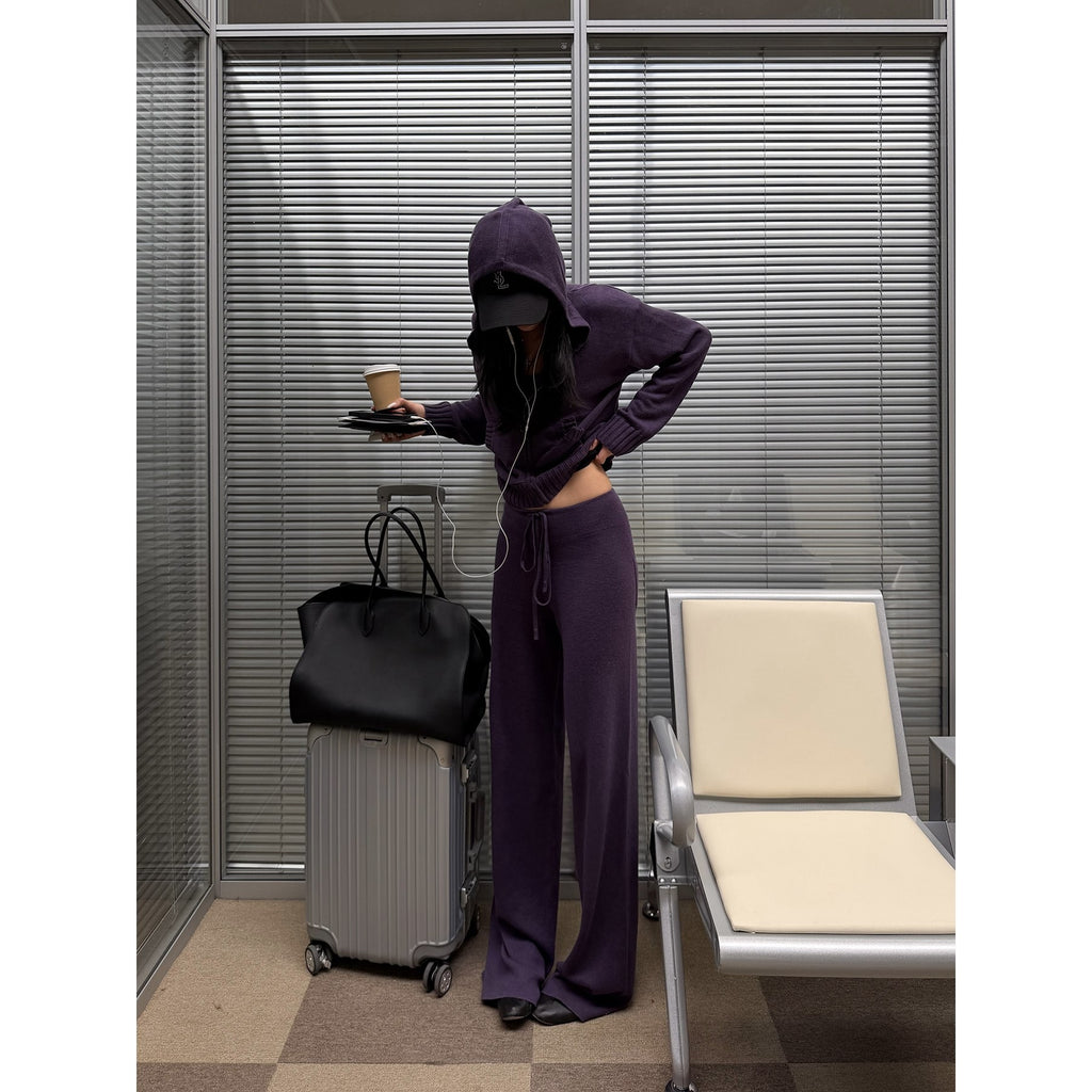 rovente_Hooded_Zip_Loose_Knit_Purple_Women's_Knit_Top_&_Pants_Sets_1082144235703_MISSTT