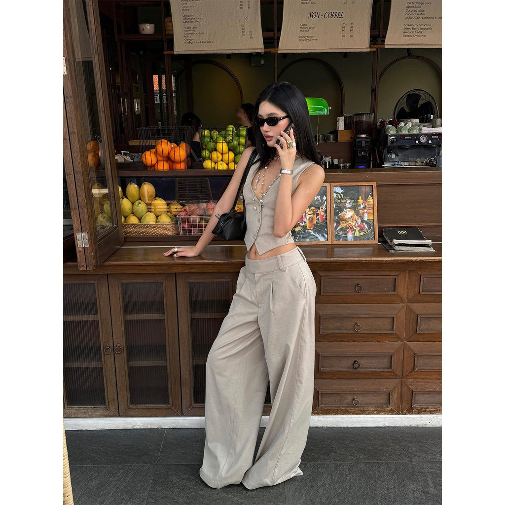 rovente_Light_Khaki_Drapey_Floor_Length_Slimming_Loose_Women's_Wool_Blend_Wide-leg_Pants_902848230266_MISSTT