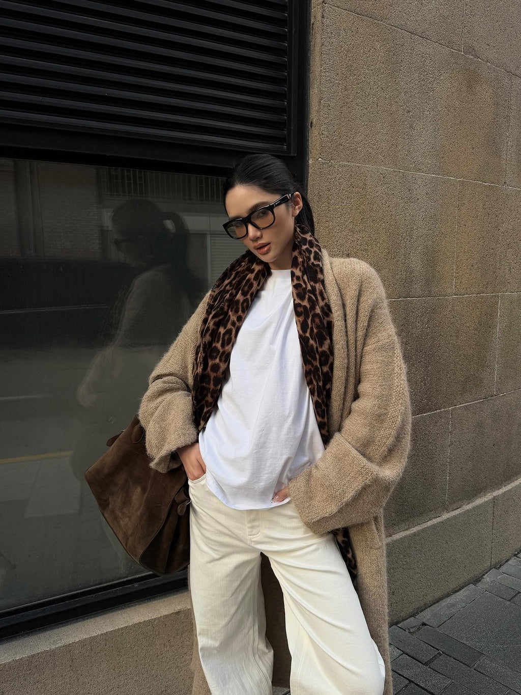 rovente Long Knit Solid Loose Fit Women's Knitwear Cardigans