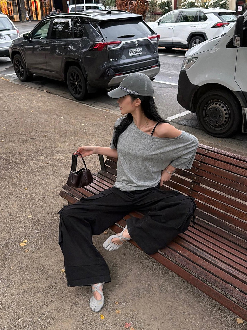 rovente Long Leg Cool Black Workwear Wide Straight Pocket Zip Women's Cotton Cargo Pants