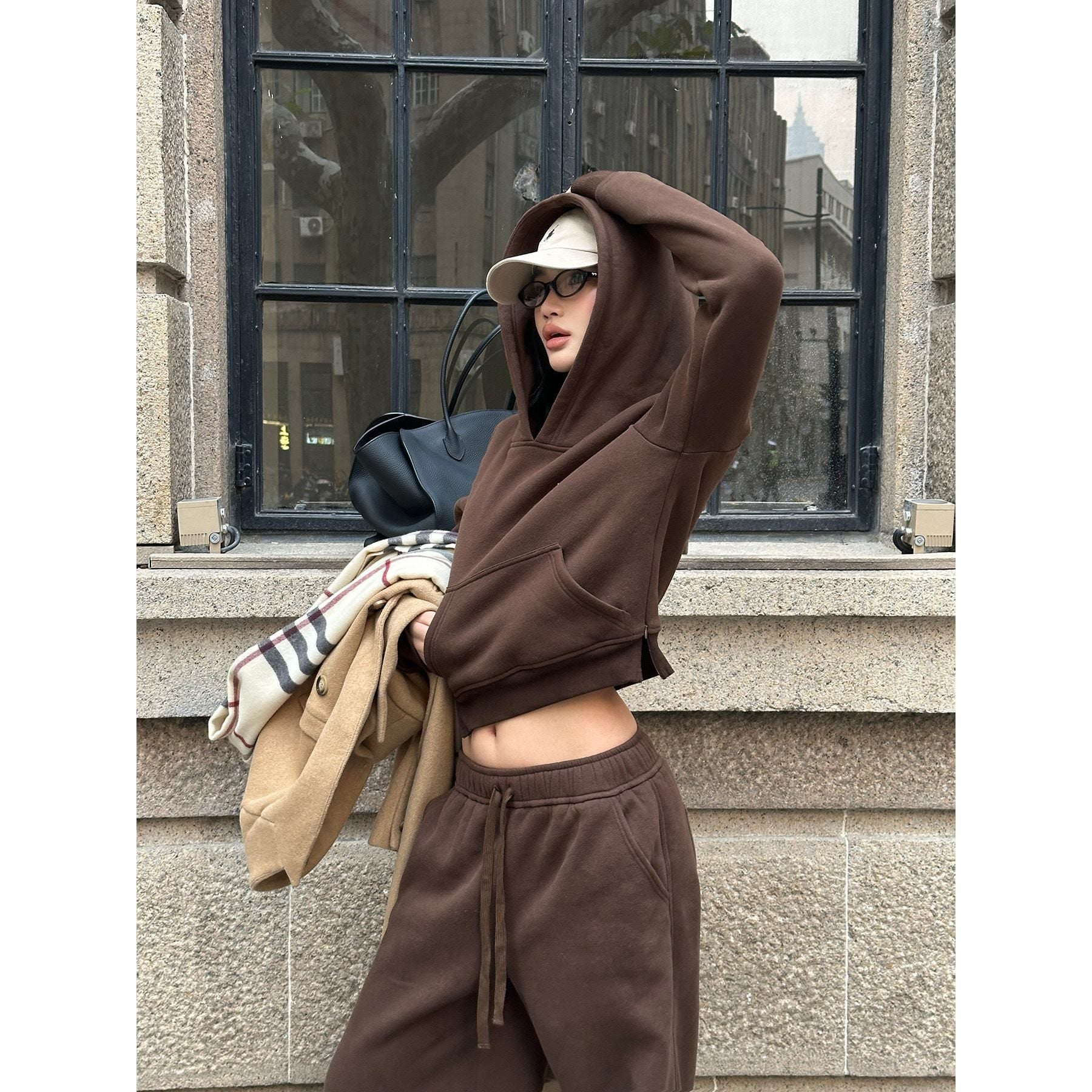 rovente_Mocha_Coffee_Hooded_Pullover_Long_Sleeve_Women's_Cotton_Polyester_Tracksuit_Sets_1005025352015_MISSTT