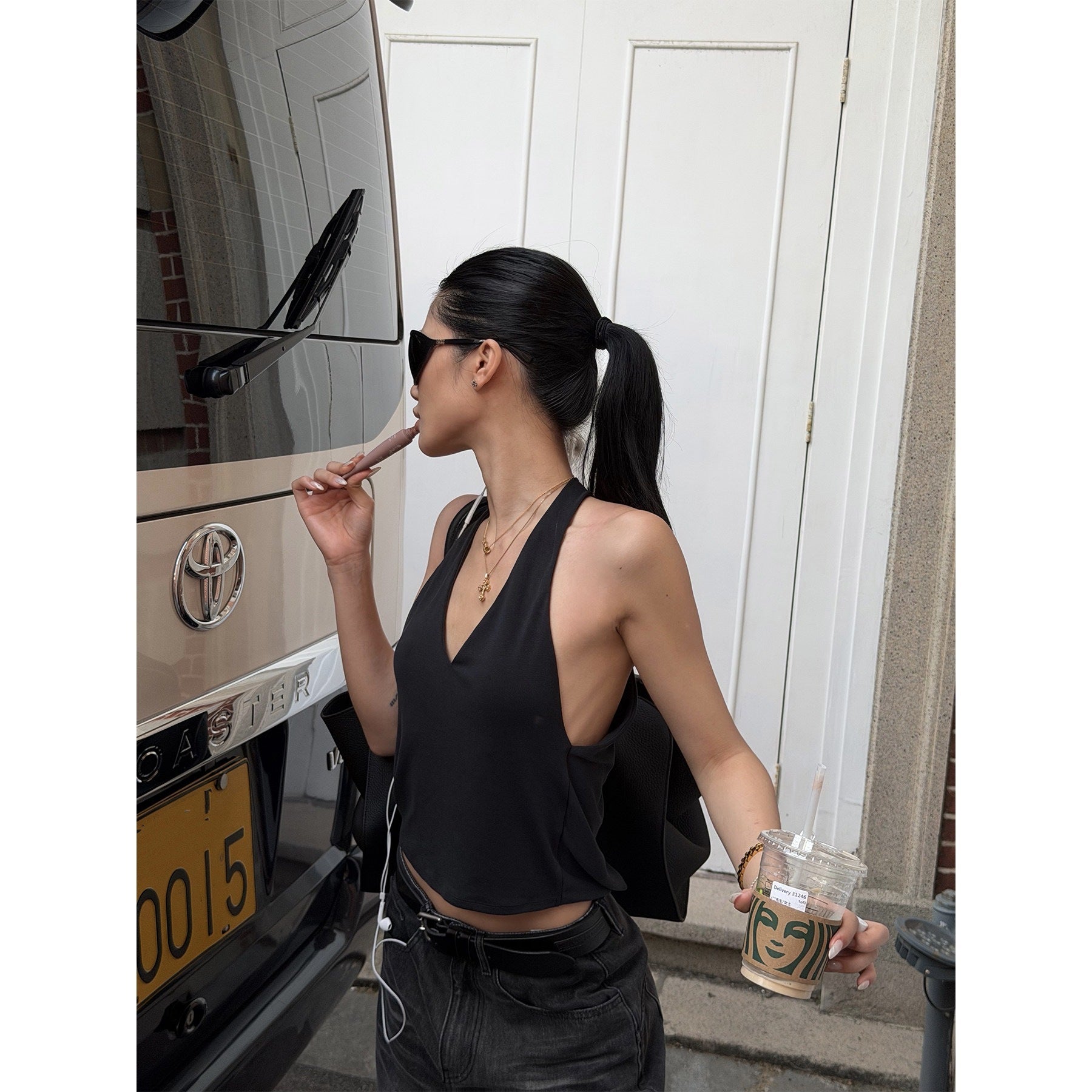 rovente_Navy_Halter_V-neck_Backless_Cropped_Strappy_Women's_Halter_Tops_1051602583376_MISSTT