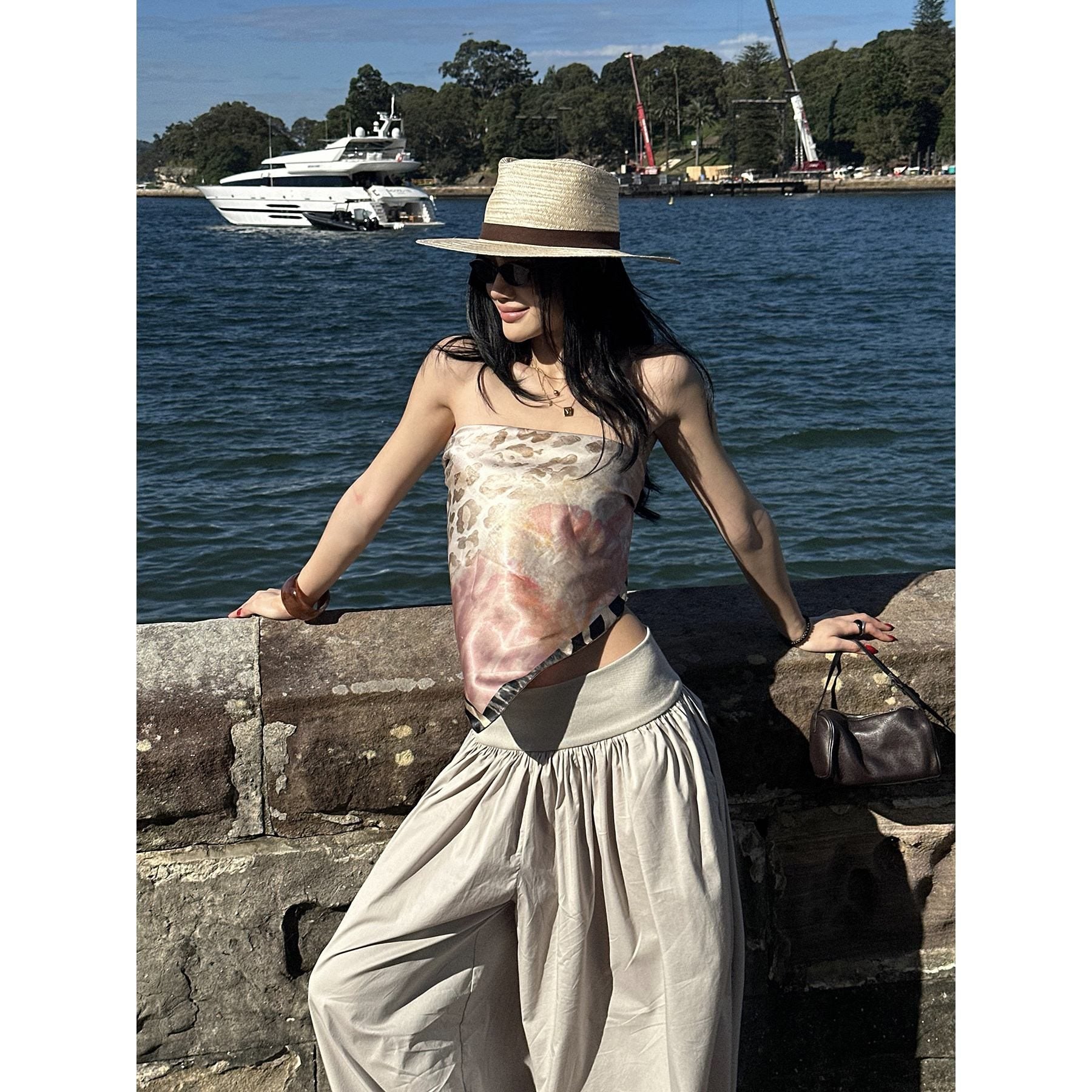 rovente_Pink_Printed_Scarf_Style_Slim_Fit_Women's_Polyester_Tube_Tops_1028133005707_MISSTT