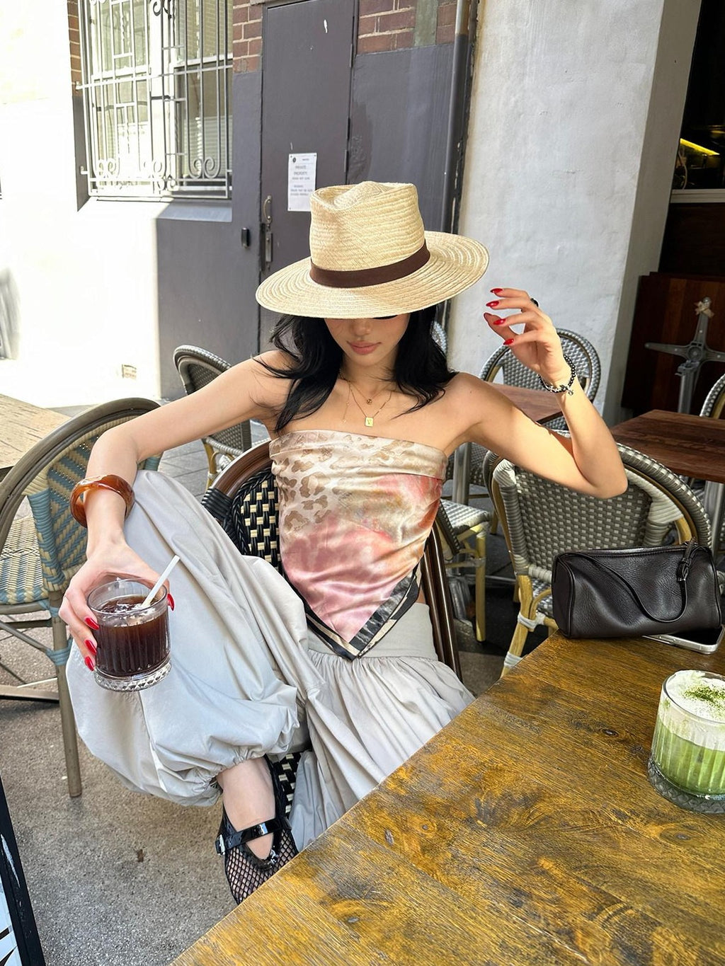 rovente Pink Printed Scarf Style Slim Fit Women's Polyester Tube Tops