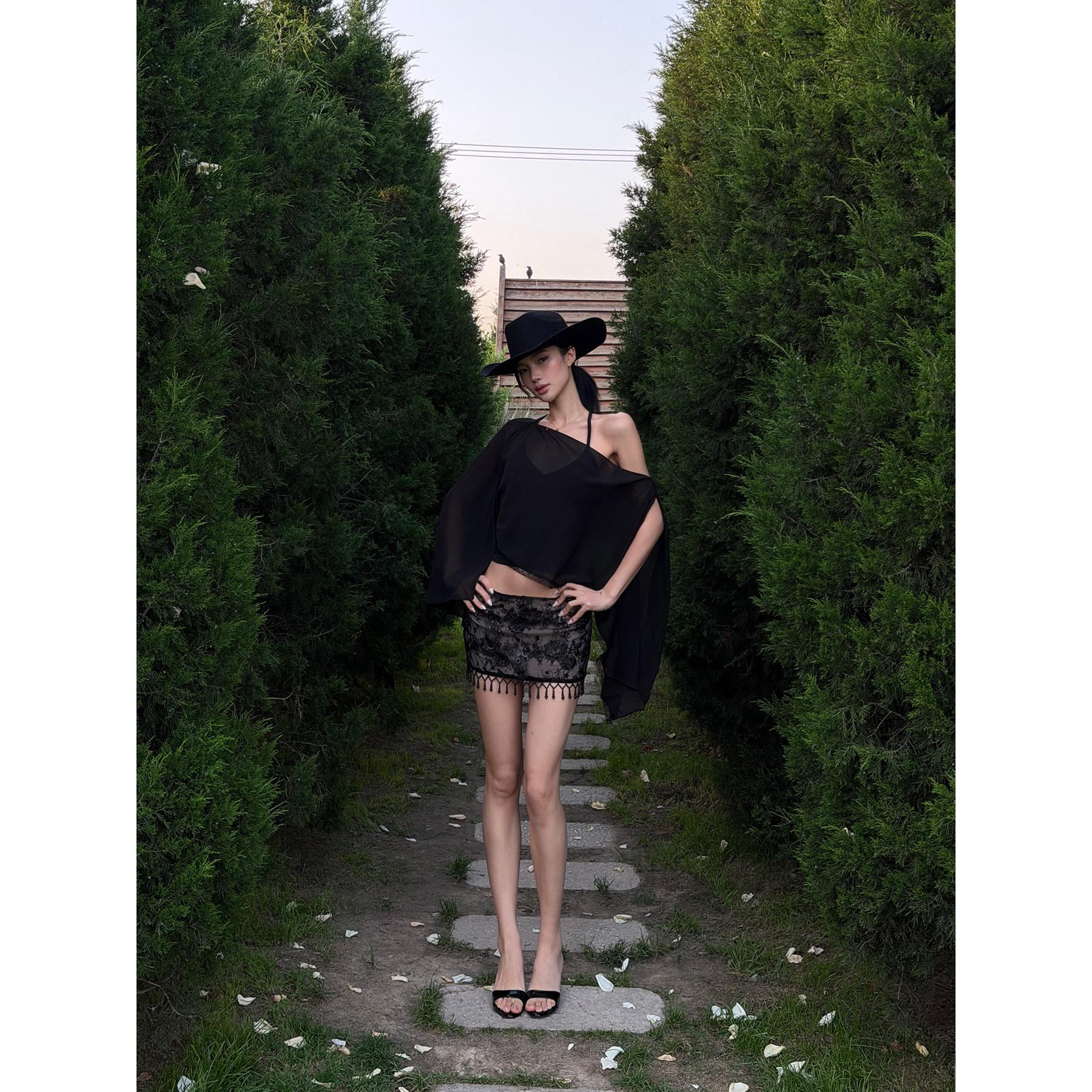 rovente_Sexy_Black_Sheer_Off_Shoulder_Tee_Women's_Matching_Skirt_Sets_1047736135410_MISSTT