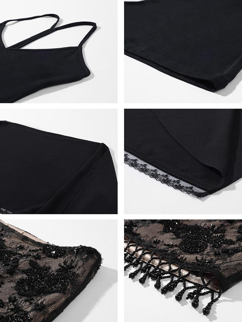 rovente Sexy Black Sheer Off Shoulder Tee Women's Matching Skirt Sets