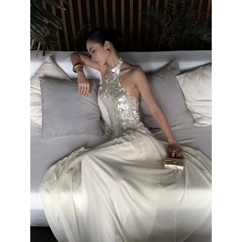 rovente_Sparkling_White_Sequin_Waist_Cinch_Women's_Mesh_Tulle_Halter_Maxi_Dresses_1048506302655_MISSTT