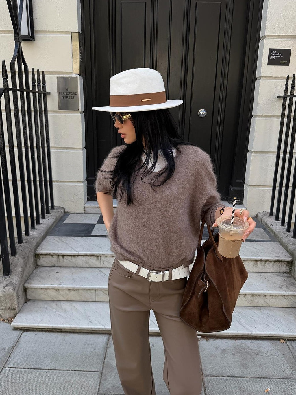 rovente V-neck Solid Knit Loose Fit Warm Wool Cashmere Women's Sweaters