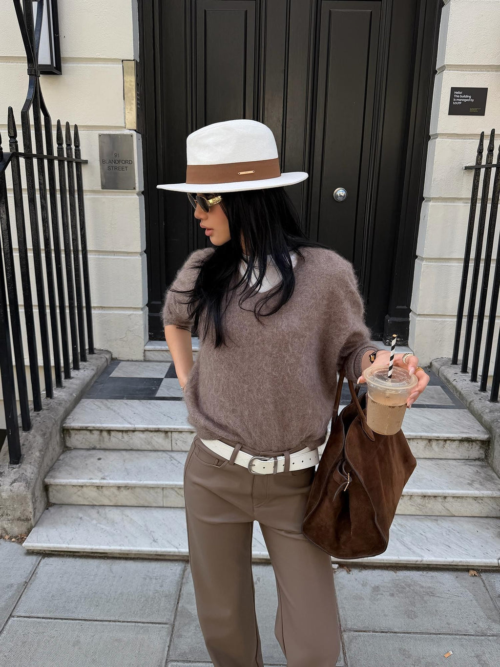rovente V-neck Solid Knit Loose Fit Warm Wool Cashmere Women's Sweaters