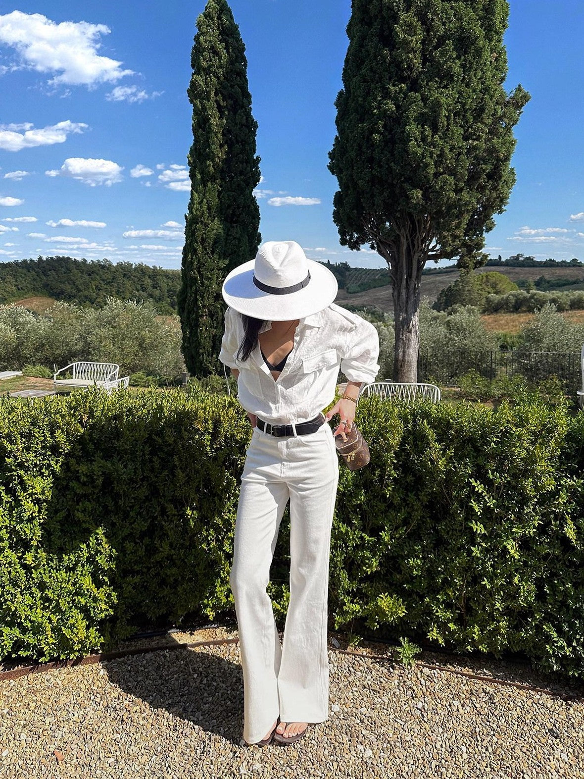 rovente White Leg Lengthening American Micro Flare Slim Fit Women's Denim Flare Jeans