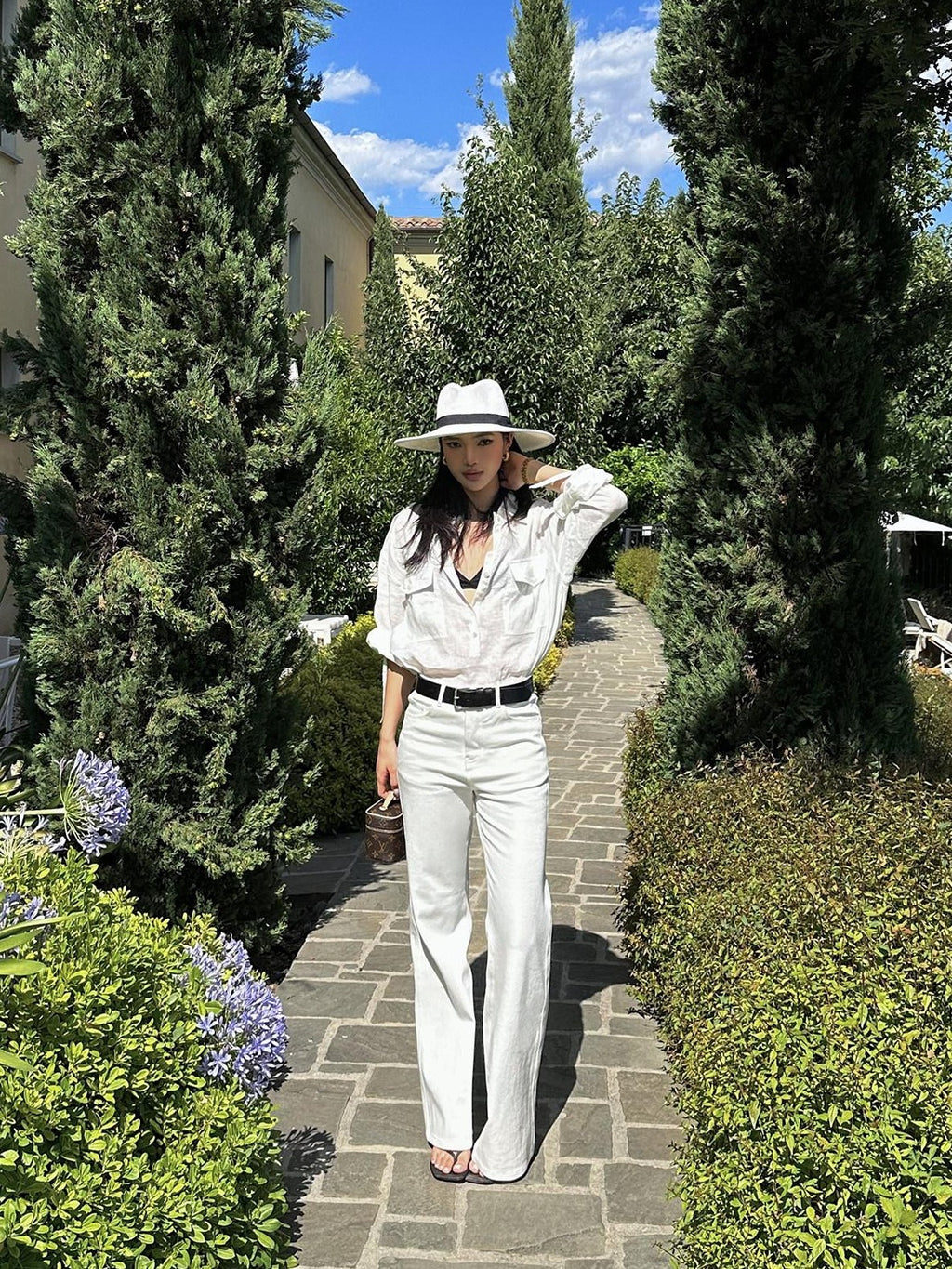 rovente White Leg Lengthening American Micro Flare Slim Fit Women's Denim Flare Jeans