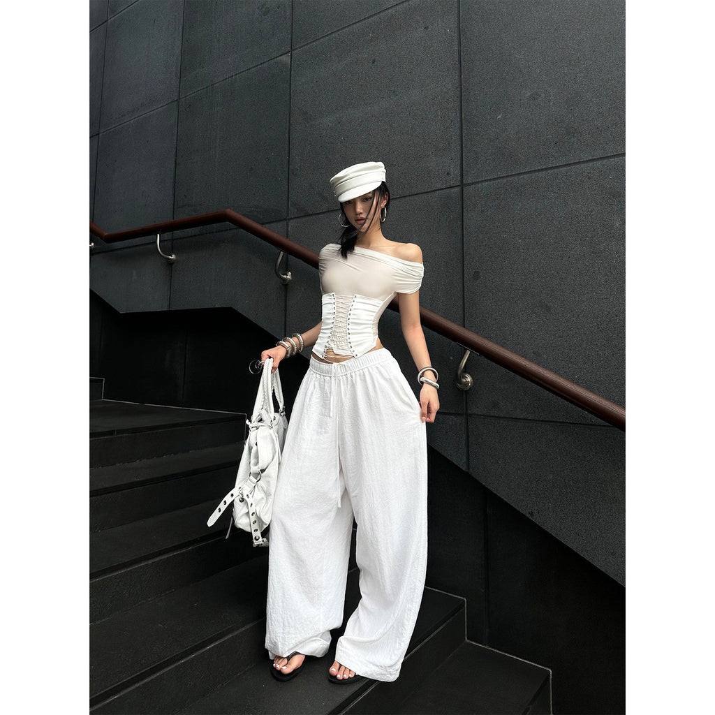 rovente_White_Lightweight_Loose_Low_Waist_Casual_Women's_Cotton_Blend_Wide-leg_Pants_914135033552_MISSTT