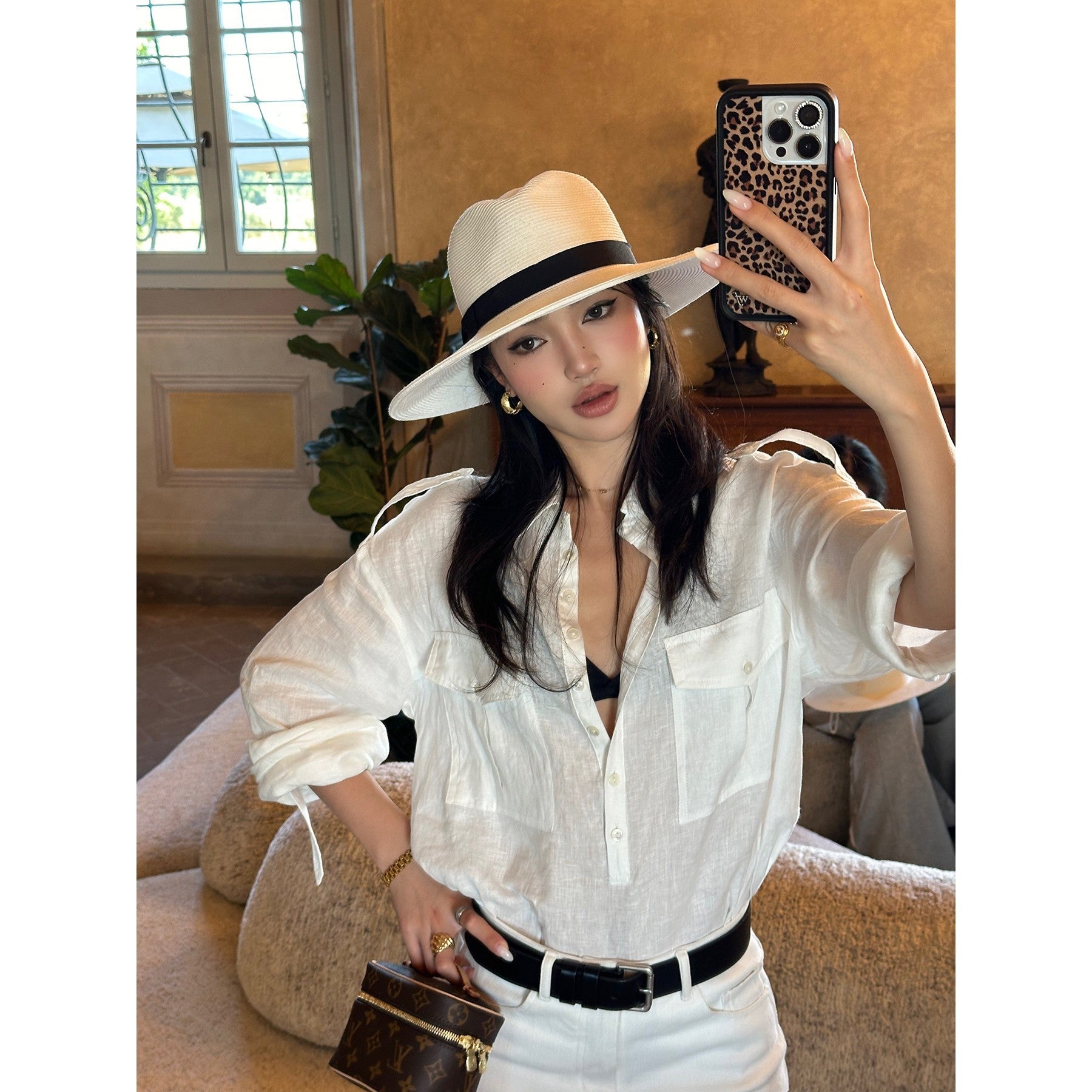 rovente_White_Polo_Collar_Patch_Pocket_Loose_Women's_100_Percent_Linen_Shirts_960712968197_MISSTT