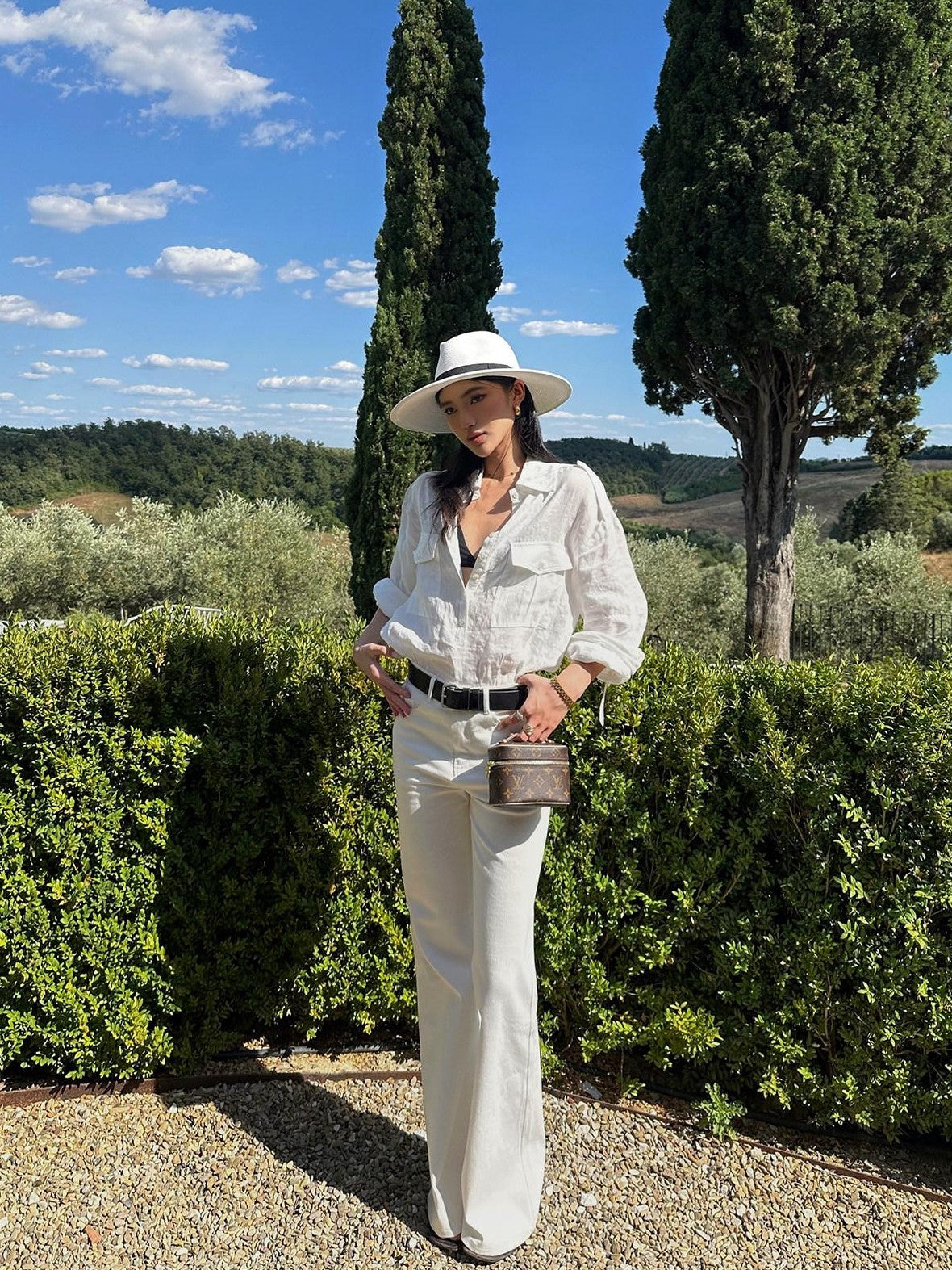 rovente White Polo Collar Patch Pocket Loose Women's 100 Percent Linen Shirts