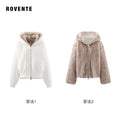 rovente_White_Reversible_Hooded_Fur_Collar_Zip_Women's_Cotton_Faux_Fur_Coats_984904453668_MISSTT