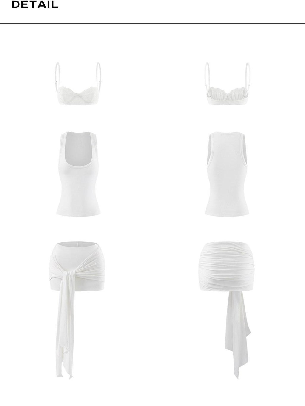rovente White U Neck Double Layer Camisole Outerwear Women's Wool Lyocell Tank Tops