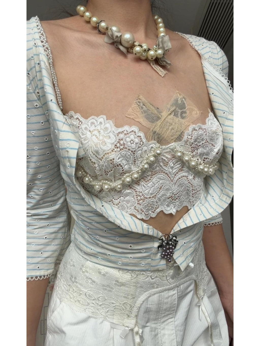 tattletale Baroque Lace Pearl Underwire Trim Women's Polyamide Elastane Blend Camisoles