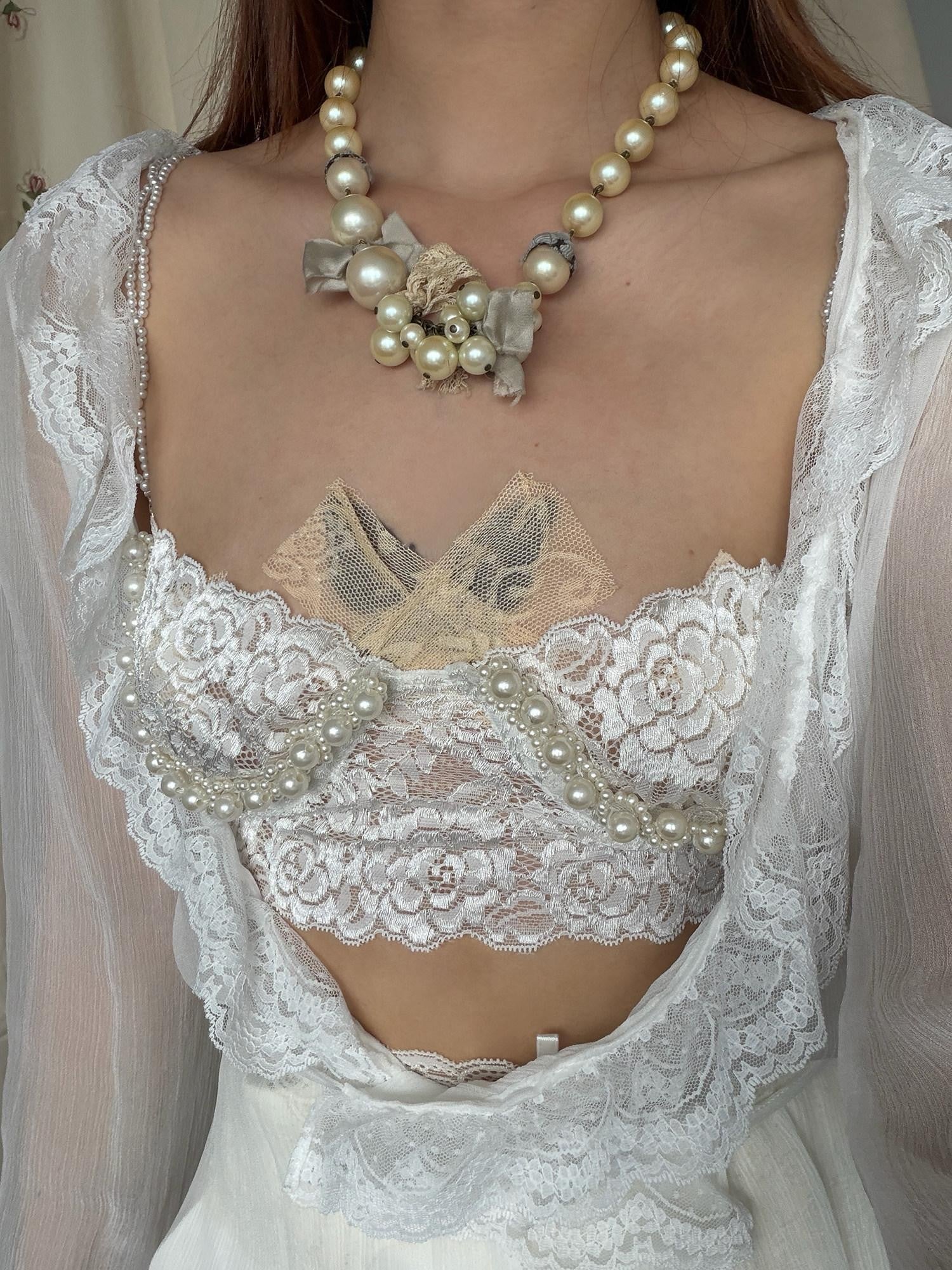 tattletale Baroque Lace Pearl Underwire Trim Women's Polyamide Elastane Blend Camisoles