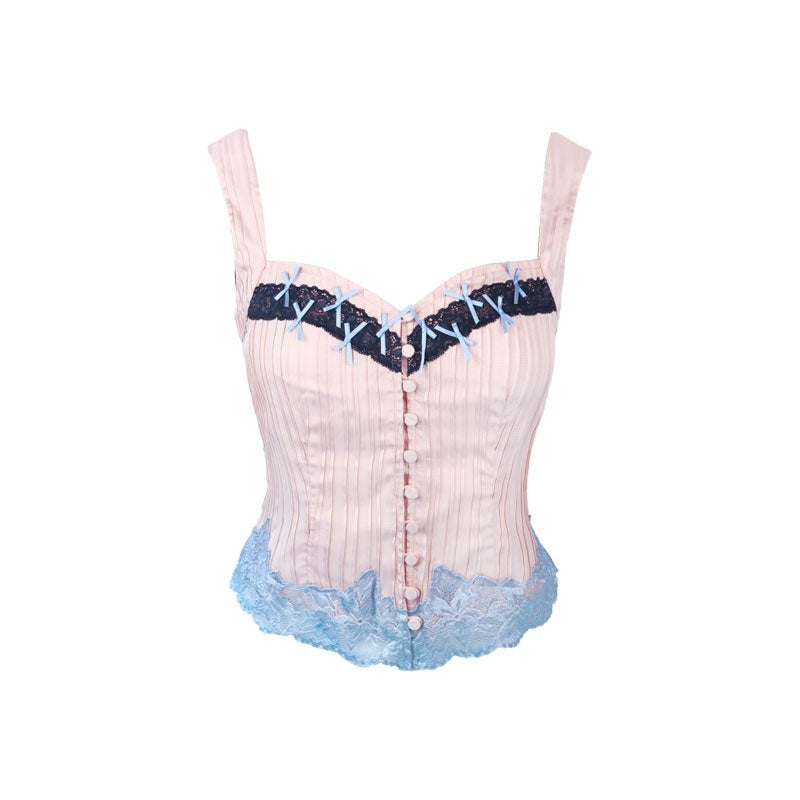 tattletale_Blush_Lace_Bow_Bustier_And_Micro_Flare_Pants_Women's_Casual_Top_&_Pants_Sets_731724136226_MISSTT