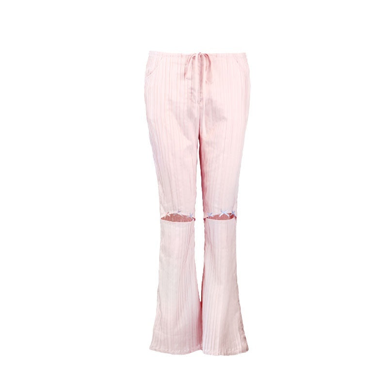 tattletale_Blush_Lace_Bow_Bustier_And_Micro_Flare_Pants_Women's_Casual_Top_&_Pants_Sets_731724136226_MISSTT