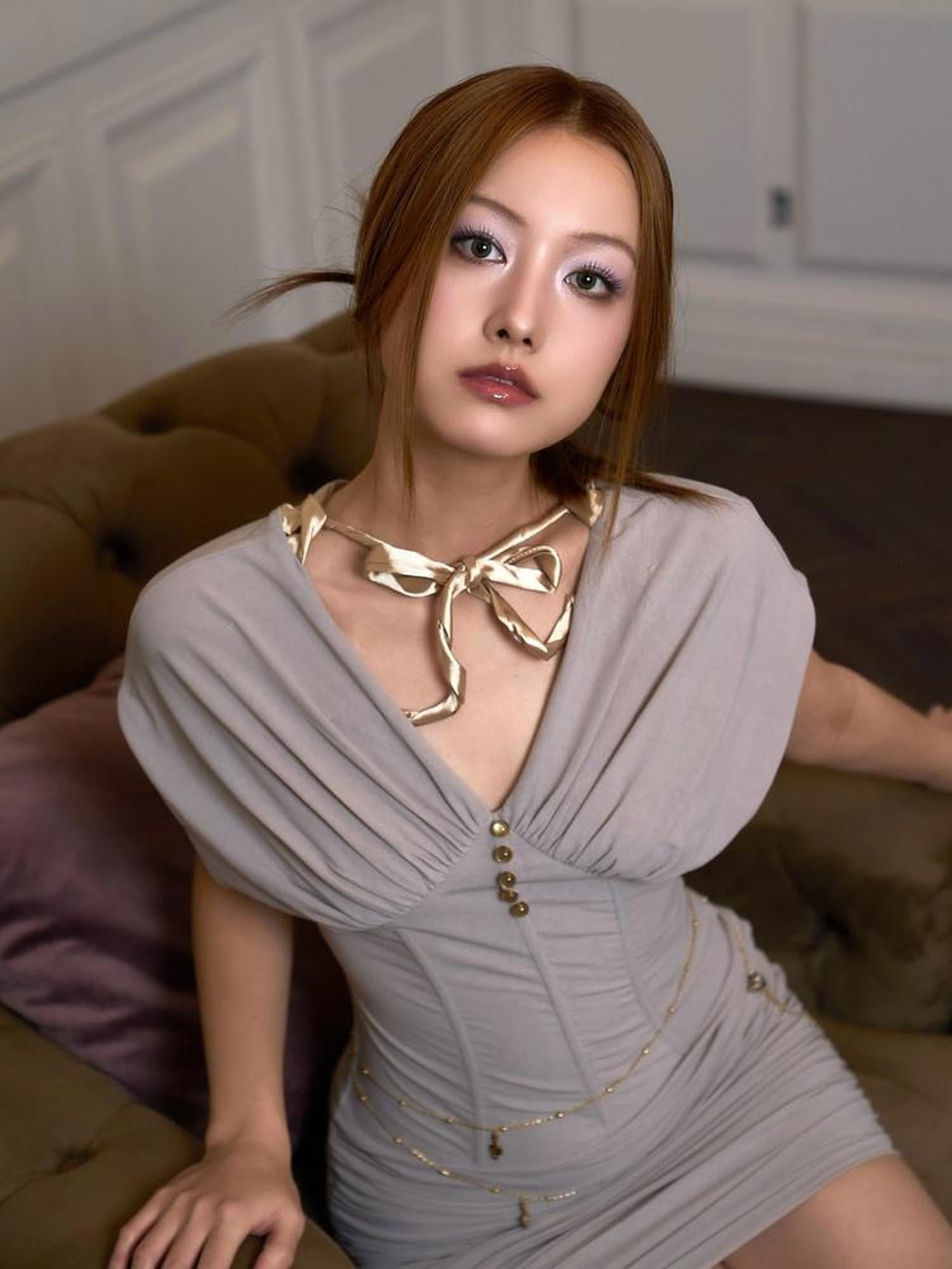 tattletale Liquid Bow Lace Up Ruched Fishbone Women's Tencel Corset Mini Dresses